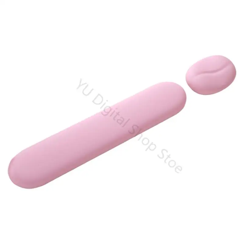 96BA Home-Office-Handgelenkauflagen-Set, zweiteilige Tastatur- und Mausstütze mit bohnenförmigem Mausteil und langer Stangenform – Detail 7