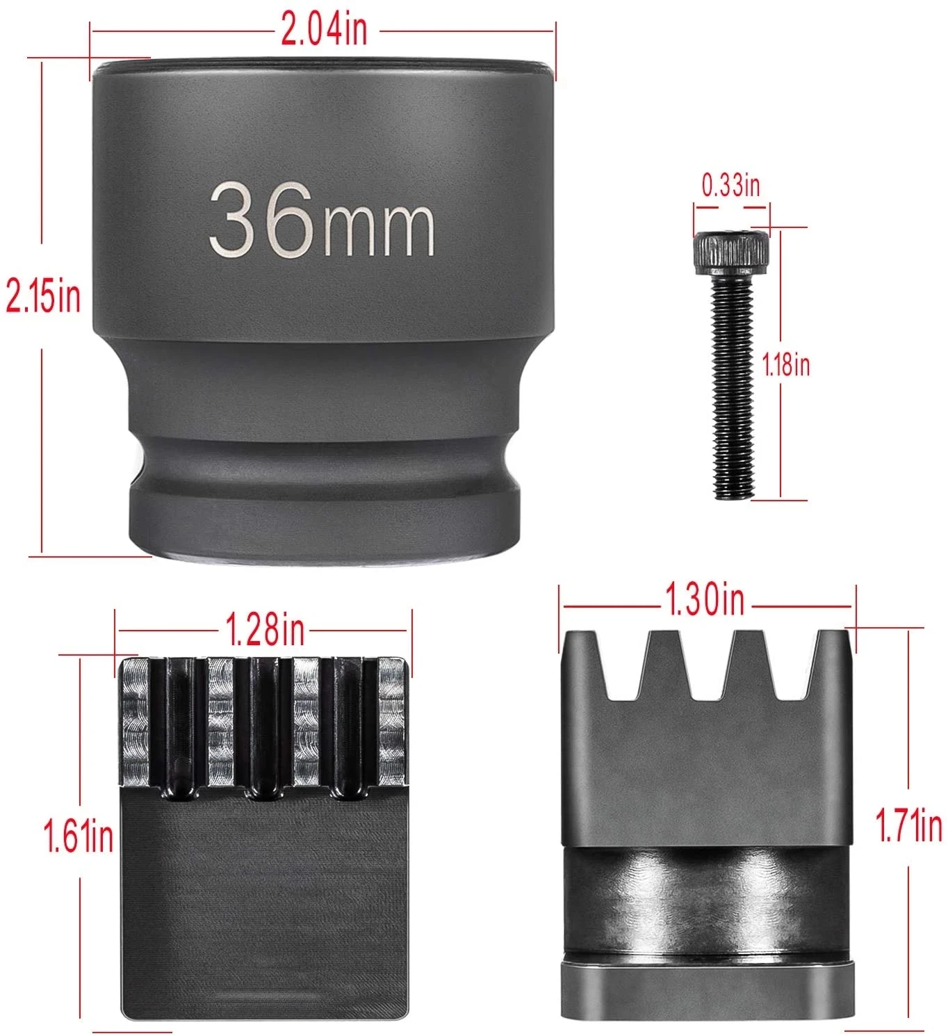 TML Flywheel Locking Tool with 36mm 3/4’’ Socket for 6.6L Duramax Auto Tools Professional