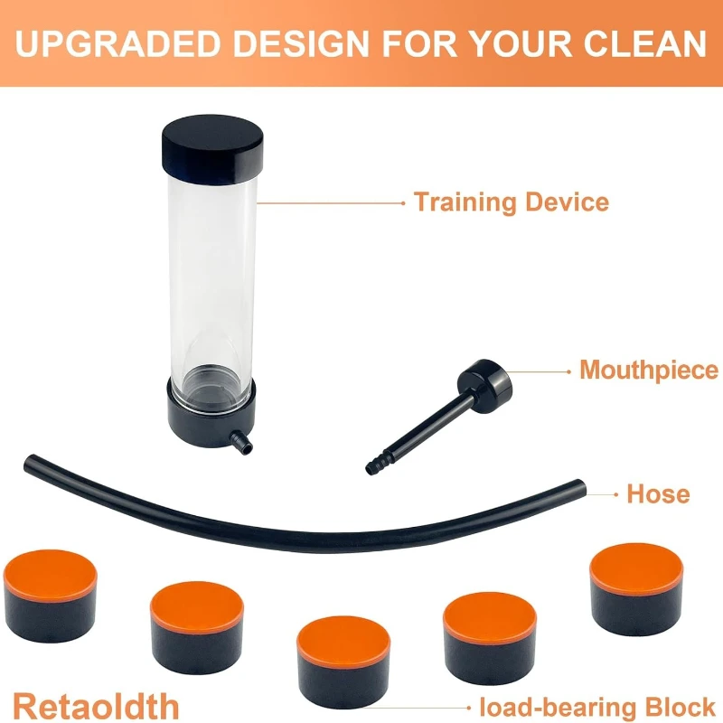 

Lung Strengthener Device - Deep Breath Trainer Portable Respiratory Exerciser for Adults Lightweight & Easy Clean Fitness Gear