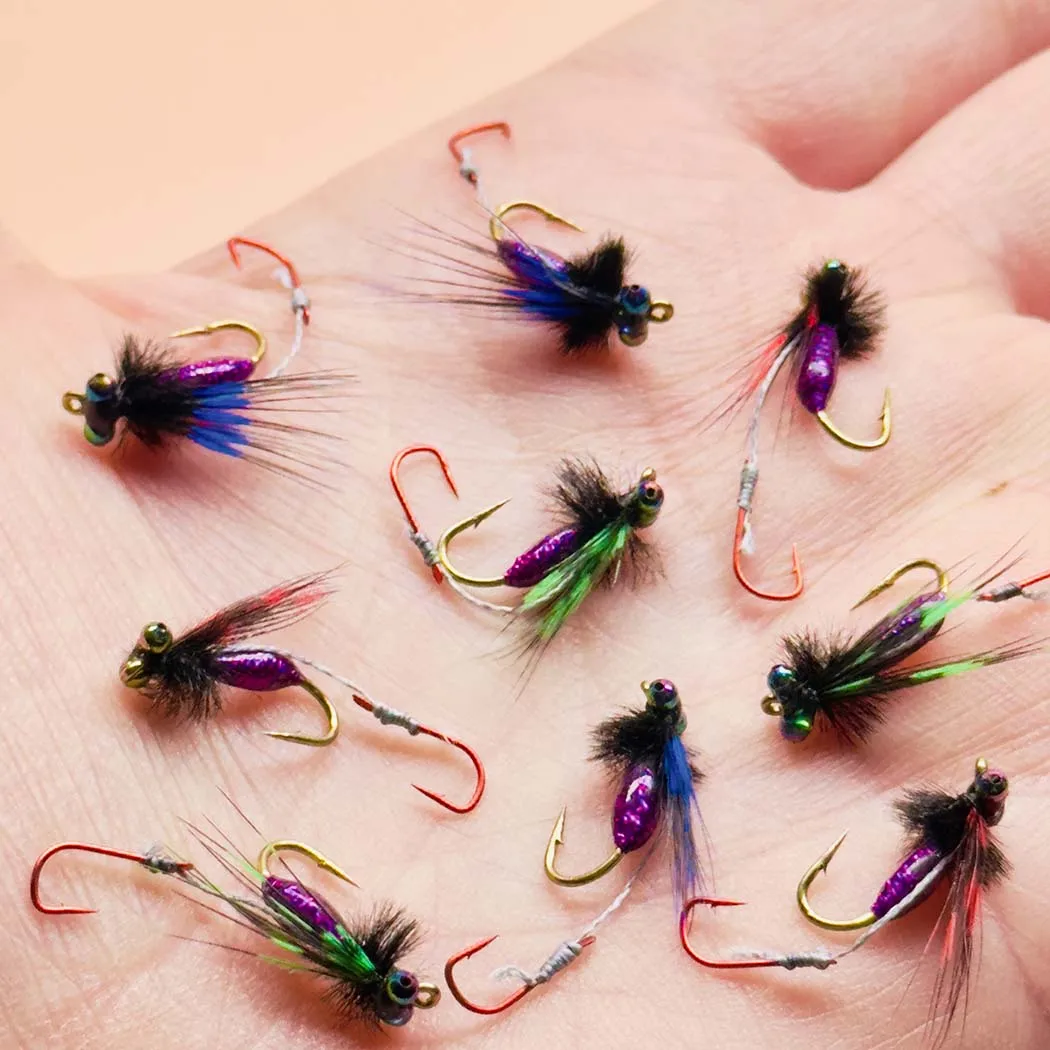 Moscas secas Bionics Mosquito doble anzuelo multicolor trucha