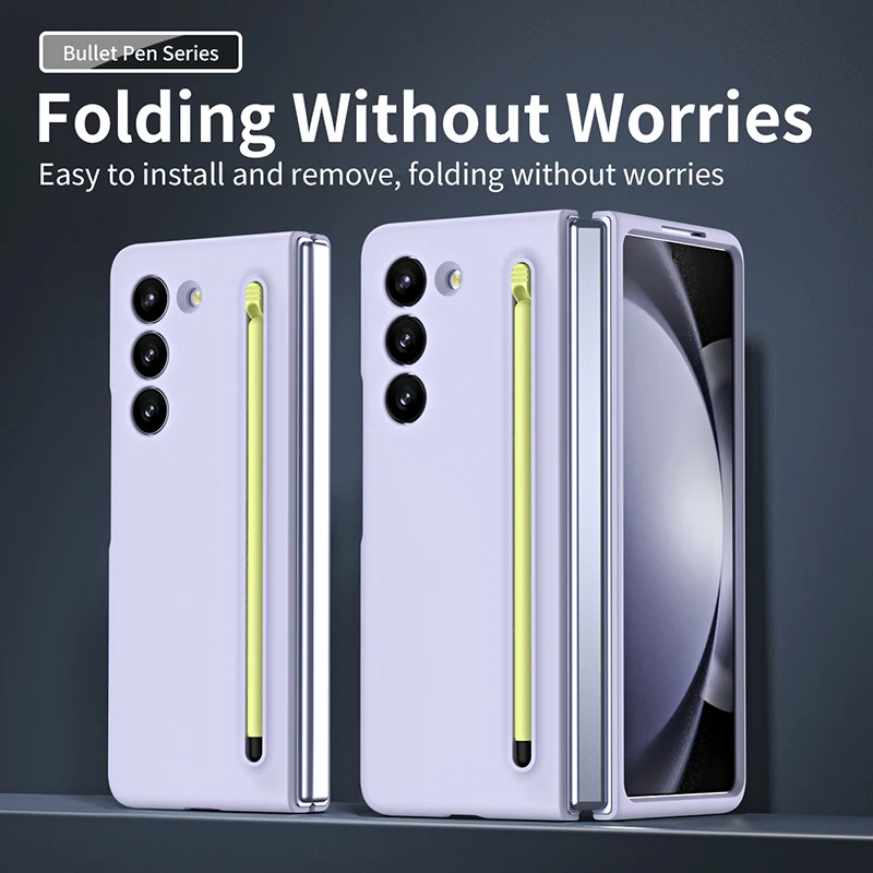 Luxury Matte Hard Folding Case For Samsung Galaxy Z Fold 5 4 3 Silicone Case Shockproof Protective Cover For Z Fold5 Fold4 Fold3