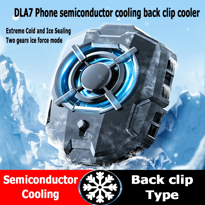 

DLA7 Phone Semiconductor Backclip Cooler Cooling Fan For IPhone Android Semiconductor Cooling Two gear adjustment For Phone IPad