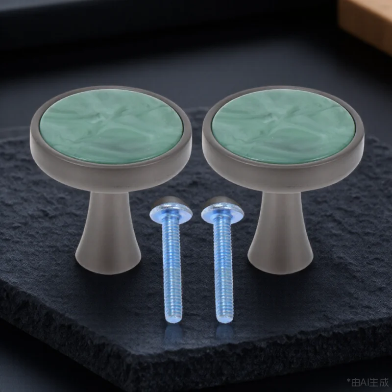 

2pcs Zinc Alloy Drawer Pulls Nordic Style Round Cabinet Knobs Durable Door Handles For Furniture Replacement Simple Cupboard