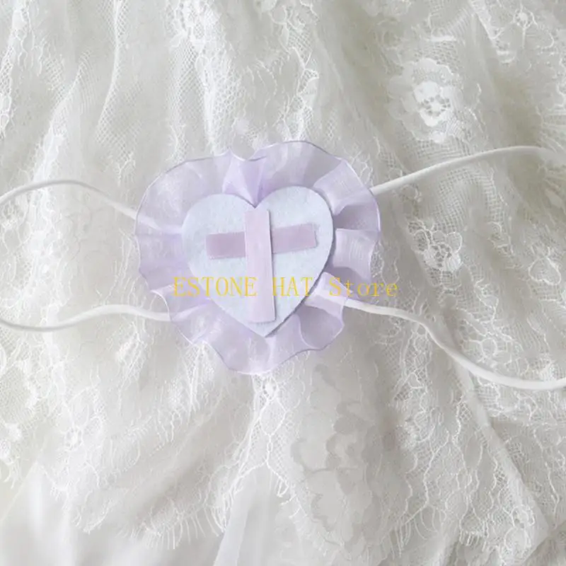 49mf Anime Eyewear Broldery Bounseple Men Party Single Eye Mask