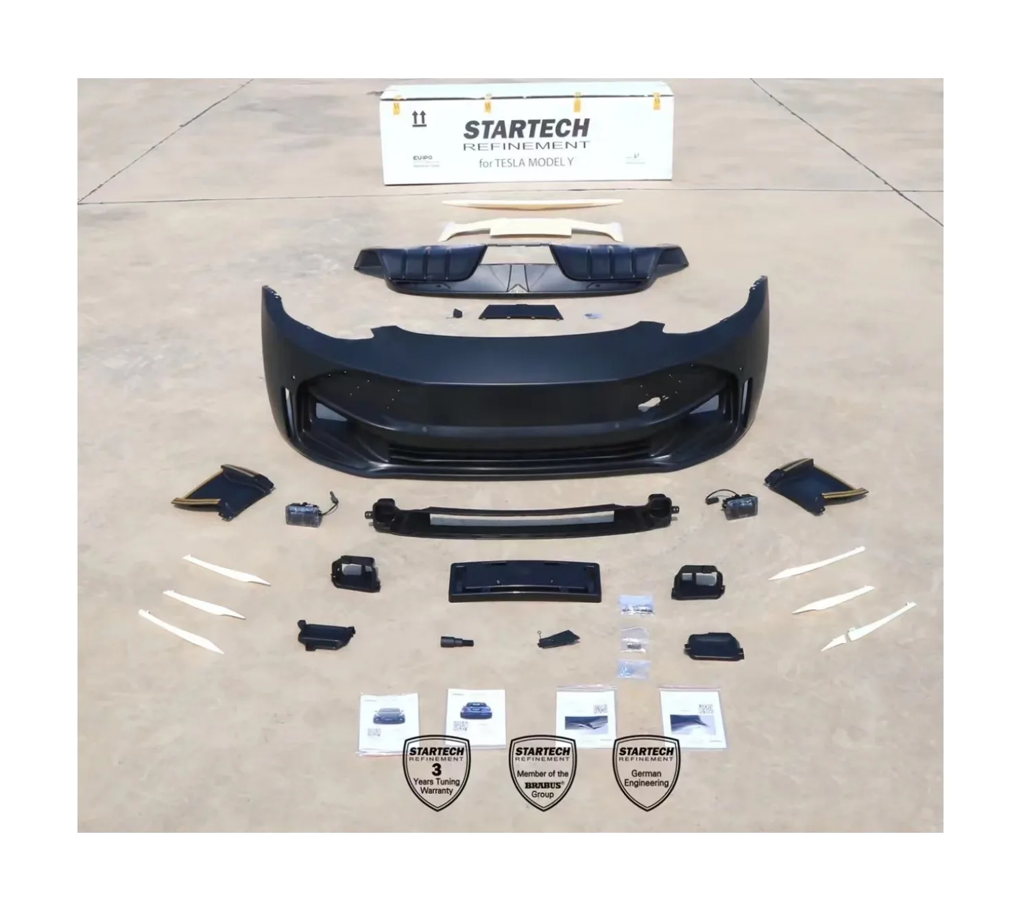

New Style Car Body Kit for Teslas Model Y 2019- Upgrade to Startech Model with Front Bumper,grille,rear Diffuser,rear Wing