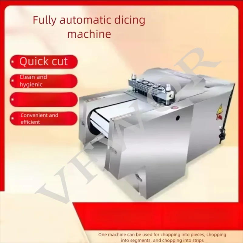 New Best Chicken Cubed Meat Fully Automatic Cutting Machine Stainless Steel Blades Adjustable Thickness