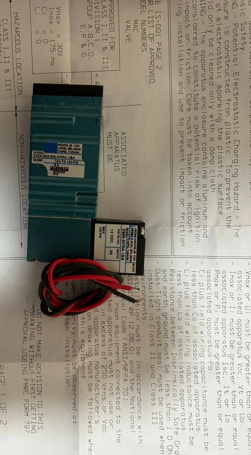 Оригинальный Соленоидный клапан 413A-00A-DM-DFRA-1BA