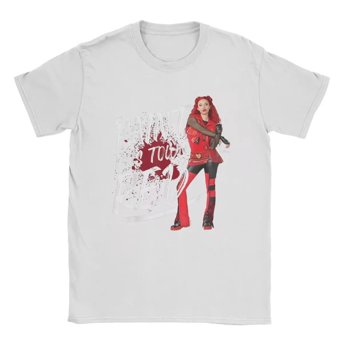 D-Descendant 4 The Rise Of Red T-Shirts  Paint This Town Casual Pure Cotton Tee O Neck Short Sleeve T Shirts Original merch