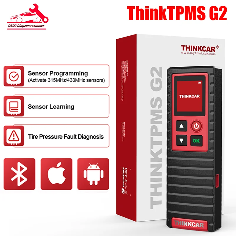 

THINKCAR THINKTPMS G2 TPMS Car Tire Pressure Diagnostic Tool Automotive TPMS Sensor Universal Activation Programming Learning