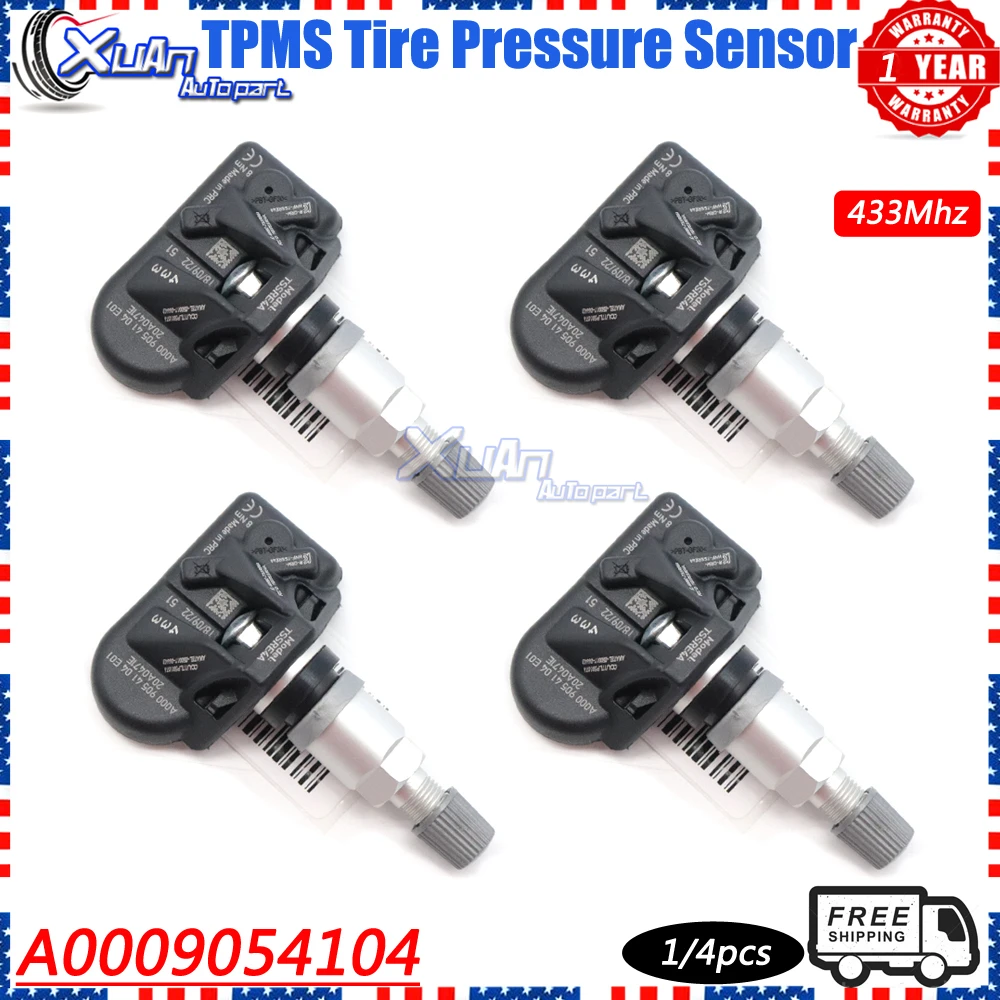 XUAN TPMS Tire Pressure Sensor A0009054104 For Mercedes-Benz A35 AMG A220 GLB250 A-Class W177 GLE-class W167 Sprinter 433Mhz