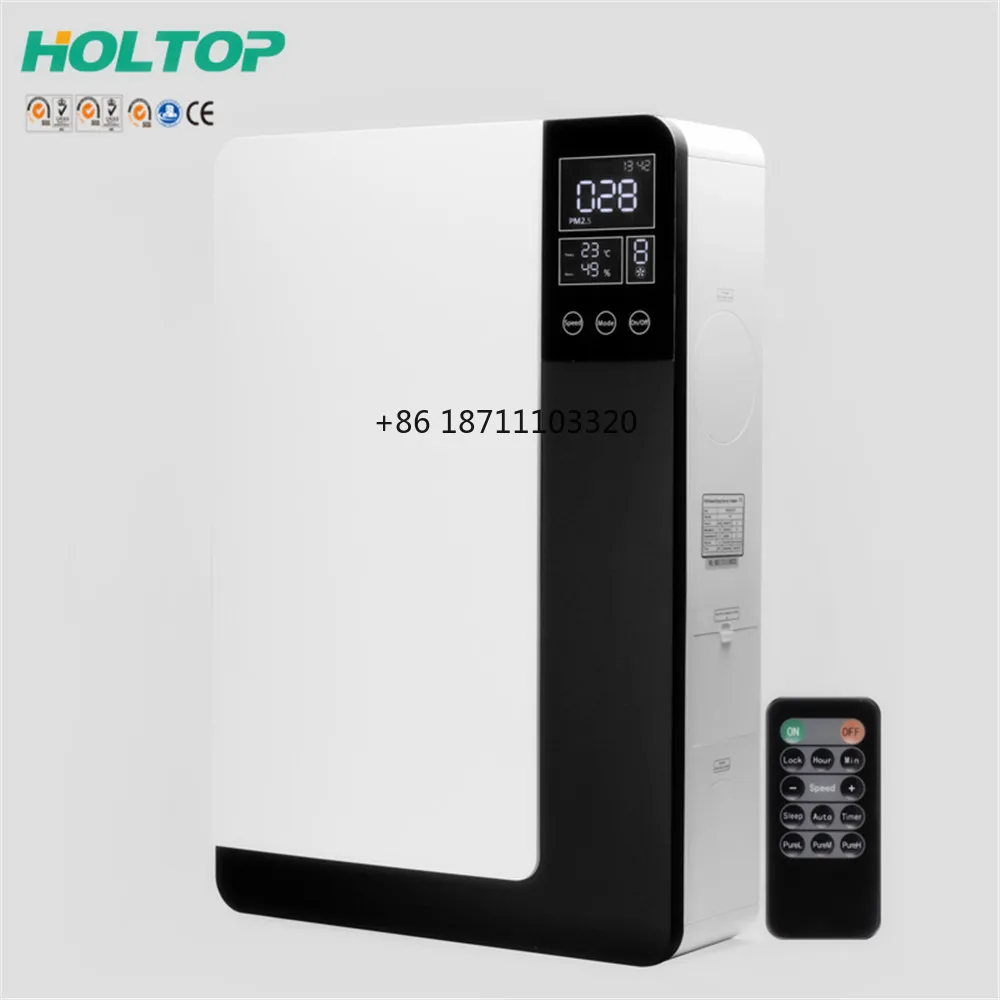 

Holtop ERV system heat recovery unit ductless hrv PM2.5 sensor CO2 sensor optional wifi function