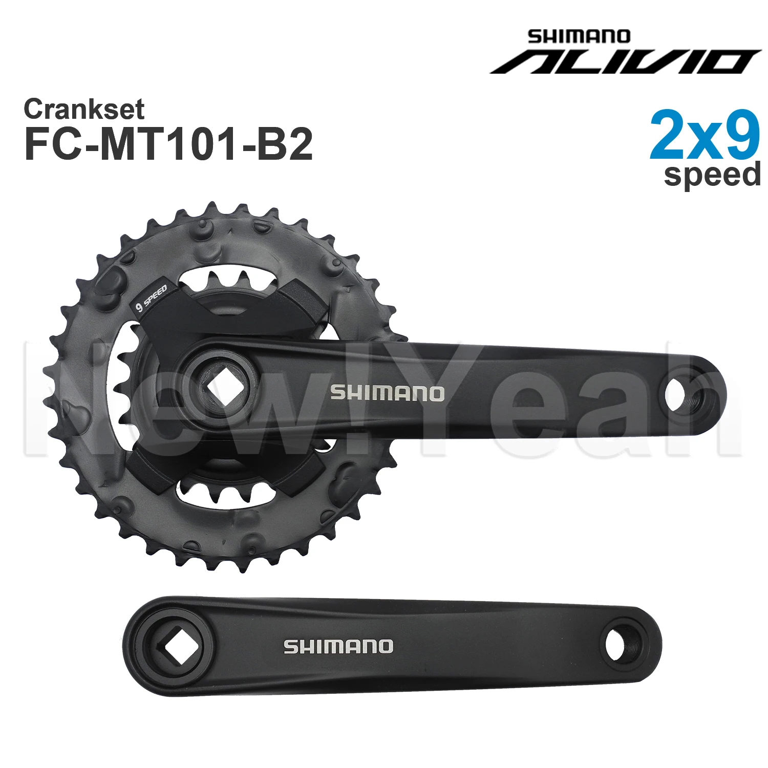 SHIMANO ALIVIO M3100 2x9 Speed Groupset include FC-MT101 Crankset and BB-UN100 BB-UN101 Bottom Bracket Original MTB Parts