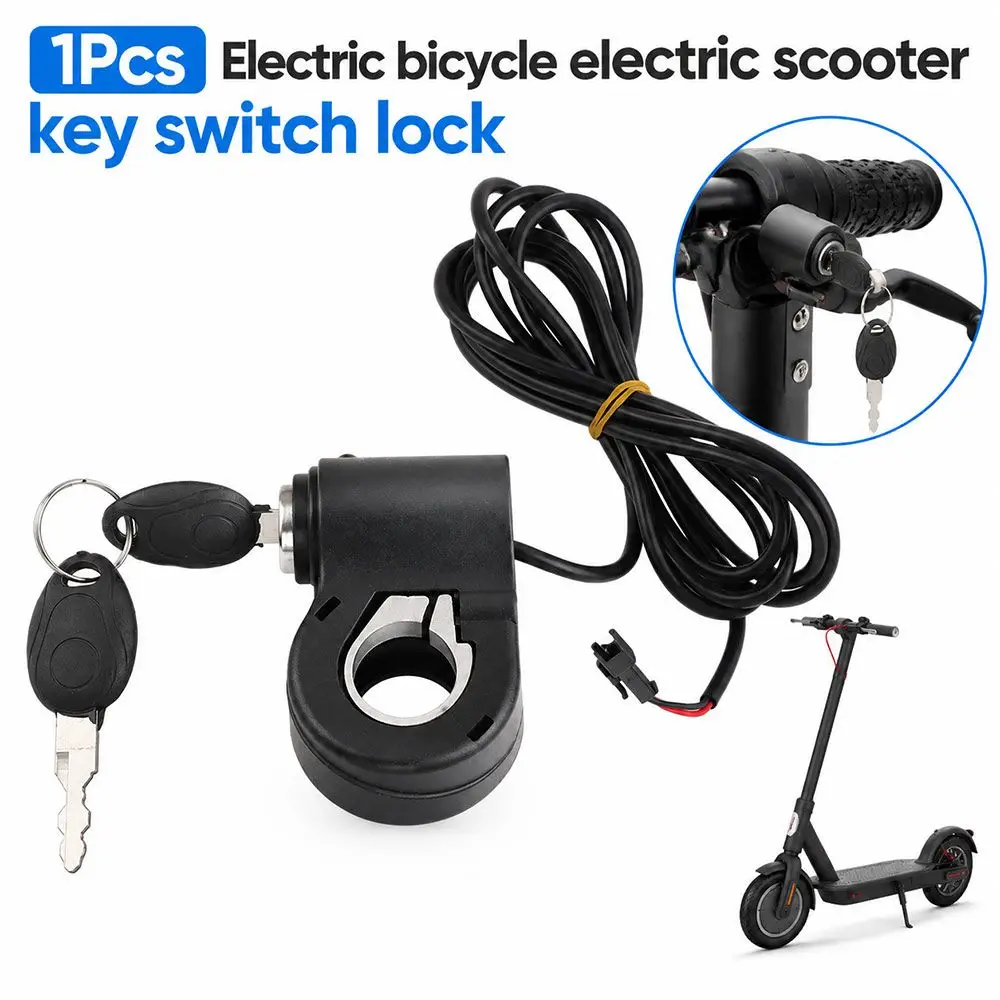 1Pcs 12V-72V Ebike Key Switch Lock 2 Wires 2 Keys Electric Scooter Key Lock Aluminum Alloy Universal Anti Theft Key Switch