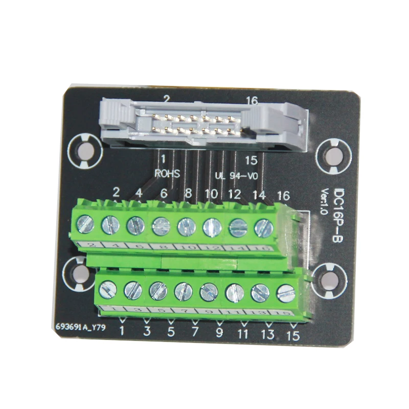 Idc 16P Naar Terminal Adapter Board Module IDC16Pin Interface Plc Relais Breakout Boord Klemmenblok