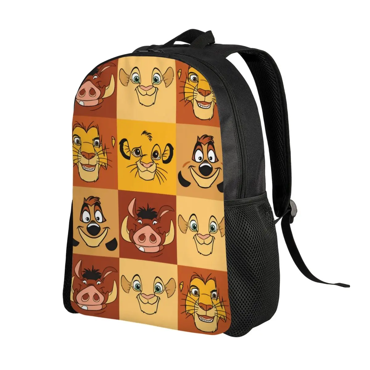 Custom Retro The Lion King Film Backpacks Men Women Casual Bookbag for School College Retro Simba Cartoon Bags