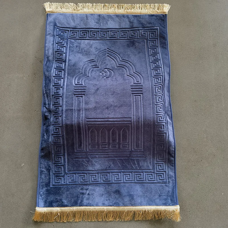 Gebedskleed woonkamer gebedsmat 70*110cm moslim islamitisch gebedskleed, tapijtmat, knielende polymat met vintage patroon, kwastje