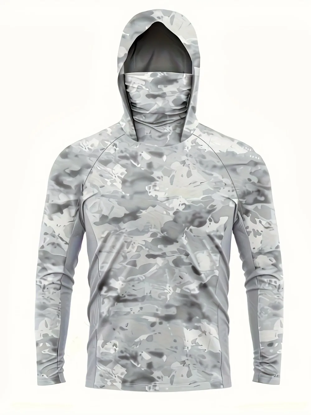 European and American Men's Summer Fish Print Comfortable Breathable Fishing Suit Long Sleeved T-Shirt Outdoor Casual Top image 4
