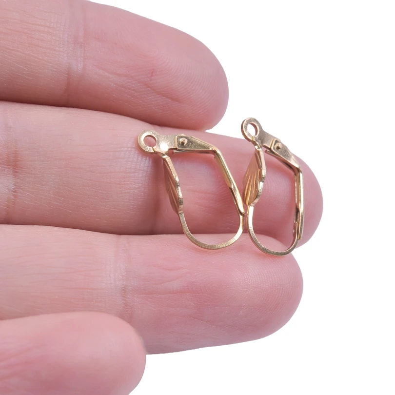 20pcs 19*12mm Earring Findings Ear Clasps Hooks Fittings DIY Jewelry Making Accessories Iron Hook Ear Wire DIY Jewelry Supplies