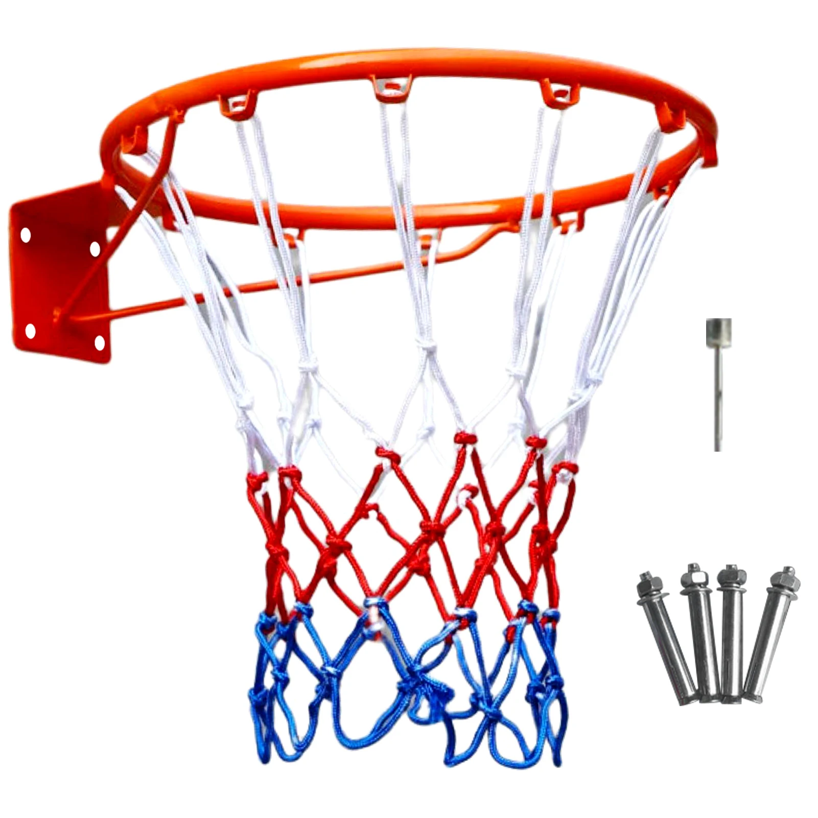 Jaring gantung dinding Basket anak 45cm, jaring jaring pelek olahraga dalam dan luar ruangan, jaring gantung dinding untuk Basket gantung