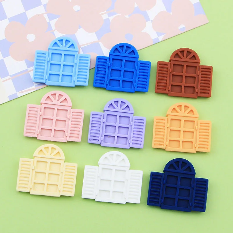 10pcs Mix European Style Window Vintage Resin Flatback Cabochon DIY Jewelry Craft Scrapbooking Decoration Resins Accessories