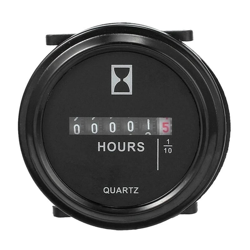 for DC 6-80V Mechanical Hour Meter Hourmeter for Diesel Engine Generator Boat Motorcross Motor Waterproof 2