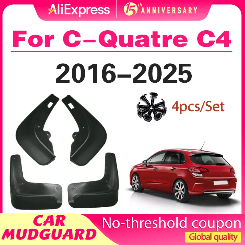 

For Citroen C-Quatre C4 2016-2025 2017 2018 2019 2020 2021 2022 2023 2024 Mudflaps Splash Guards Mudguards Mud Flaps Fender
