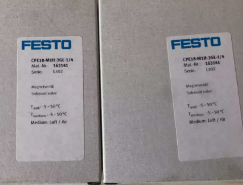 

New original FESTO Solenoid valve CPE18-M1H-5L-1/4 163142 CPE18-M1H-3OL-1/4 163140 CPE18-M1H-3GL-1/4 163141