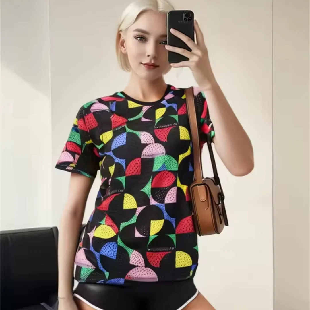 ABCDE اللياقة البدنية في الهواء الطلق والترفيه الرياضة نادي الرجال والنساء قصيرة الأكمام فضفاضة عصرية وتنفس قمم تي شيرت