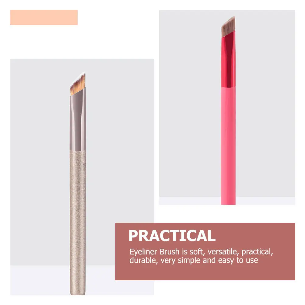 Ensemble de 3 pinceaux à sourcils, pinceaux de maquillage inclinés pour les yeux, pinceaux à eye-liner, pinceaux professionnels pour le mélange de maquillage