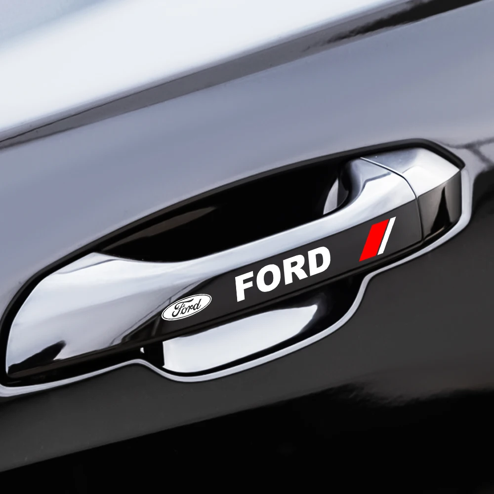 For Ford Focus Mk2 Mk3 4Pcs PVC Door Handle Anti-Scratch Sticker Escape Mustang Exterior Tuning Accessories Fiesta Mk7 Mondeo view 6