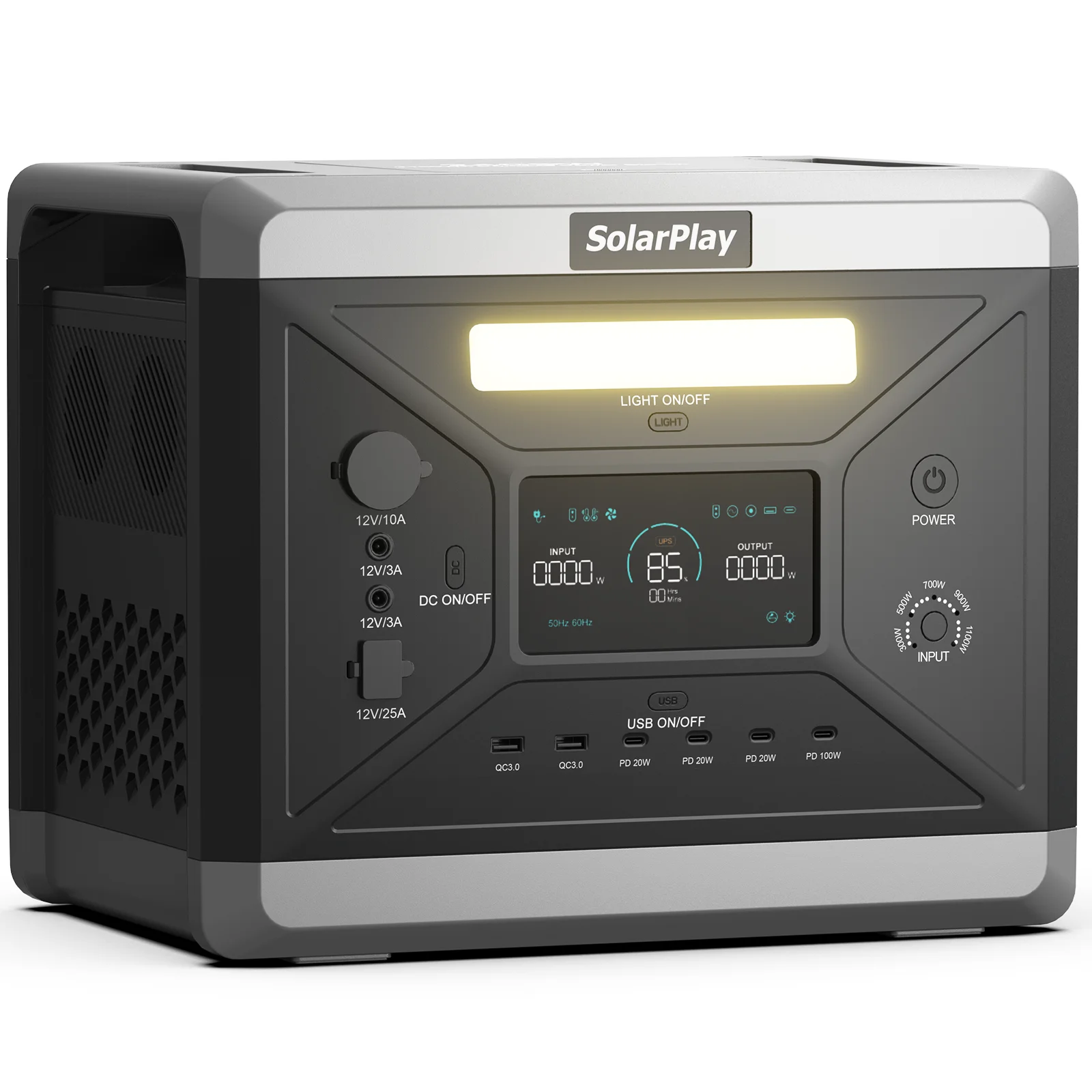 Q2501 2400W AC-Ausgang Solarstromspeicher mit 2160Wh LiFePO4 Akku, Mobile Stromversorgung für Wohnmobil, Outdoor & Notfall-Backup