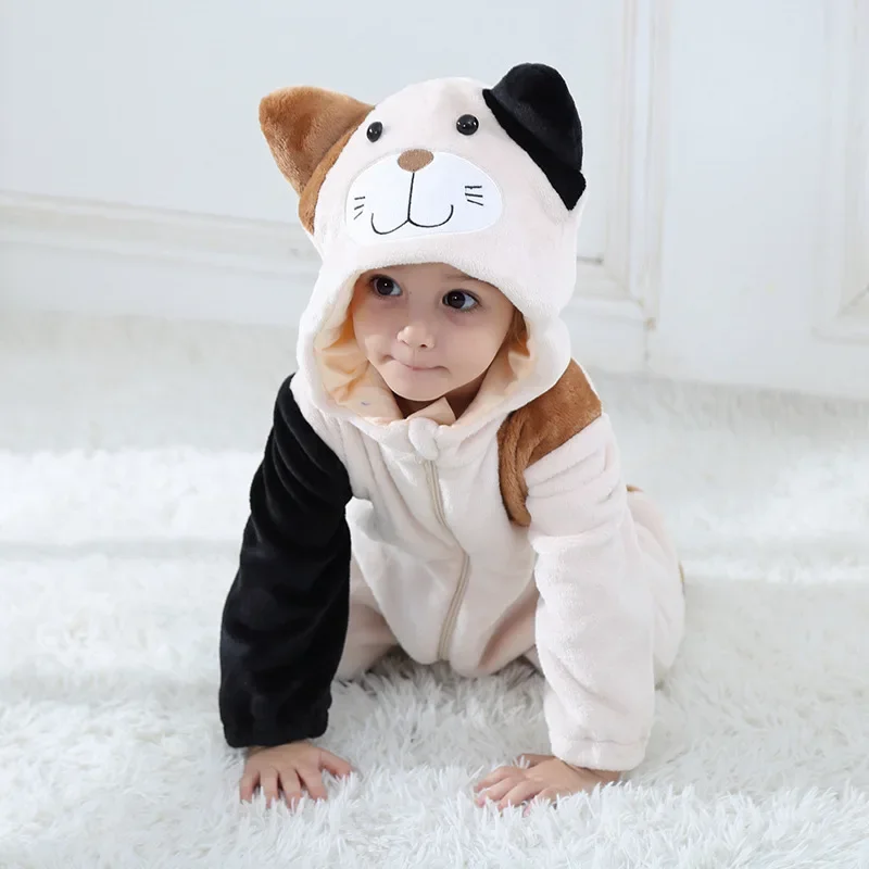 Animal Cat Newborn Baby Clothes Bodysuit Boy Girl Romper Kigurumis Cosplay Costume Toddler Jumpsuit Halloween Infant Outfits