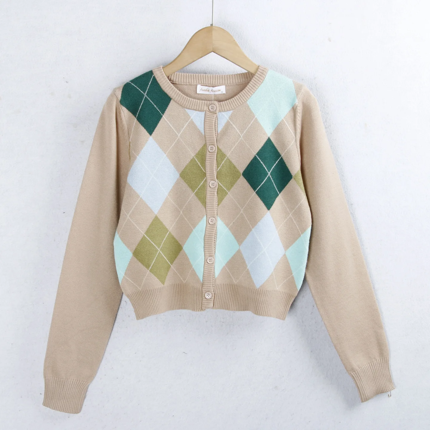 

Женский длинный свек с ромбовидным узором, круглый трикотаж, верхняя одежда, эластичный осенне-зимний кардиган на одной пуговице, цвет сращивания