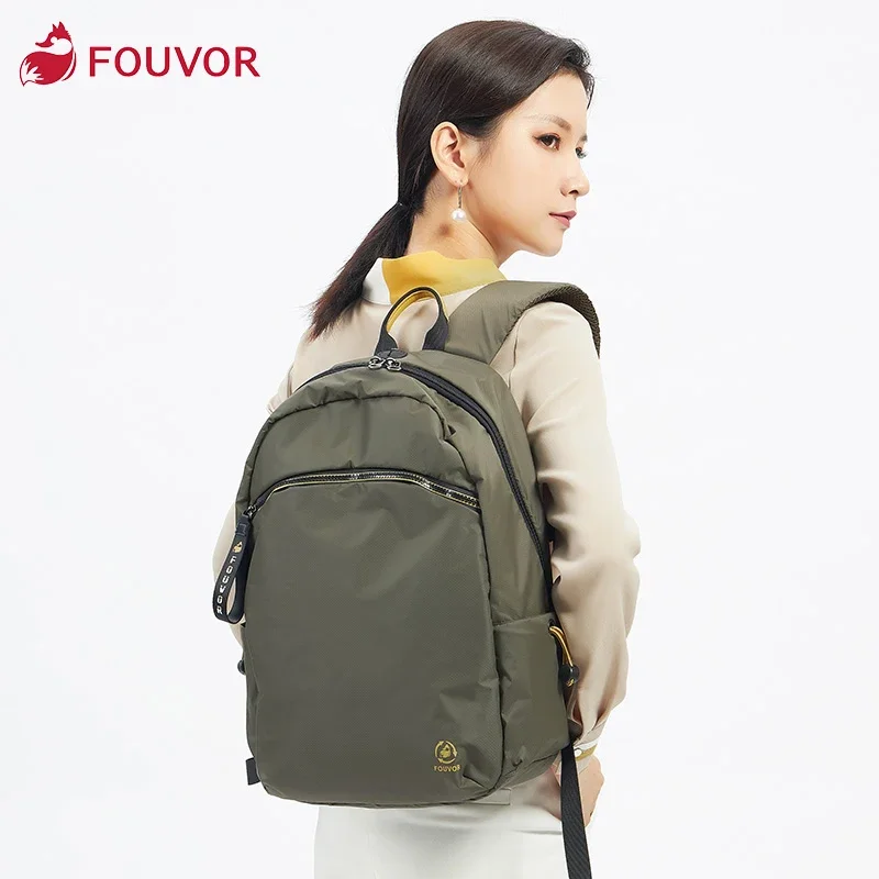 

Fouvor New Fashion Bag for Women Unisex Oxford Zipper Backpack Casual Shoulders Bags Simple Large Capacity School Bag 2930-03