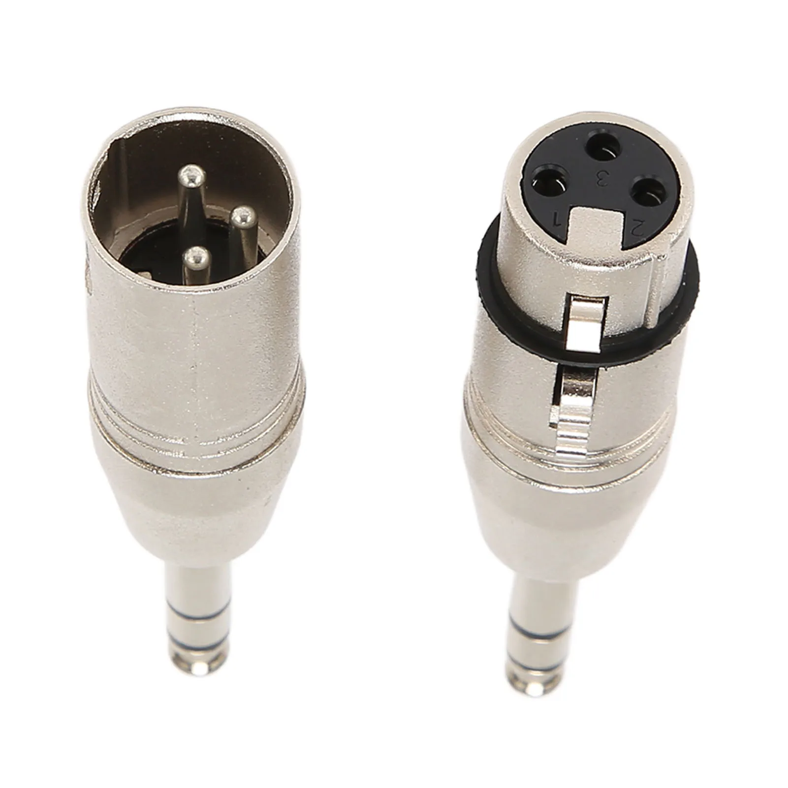 1 Pair 1/4 Inch TRS to XLR Adapter 6.5mm Stereo 1/4 TRS Male to XLR 3Pin Female and Male Connector for Mixers Microphones