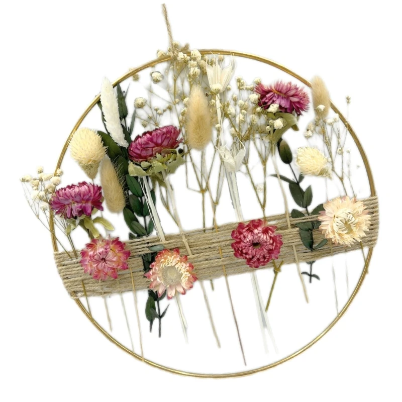 Lavenders Infused Dried Flower Wreath for a Peaceful and Stylish Home Decoration