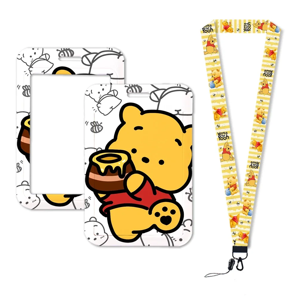 

Pooh Bear Winnie the Pooh Lanyard for Keys Keychain Credential Holder Keyring Mobile Phone Charm Accessories Gifts