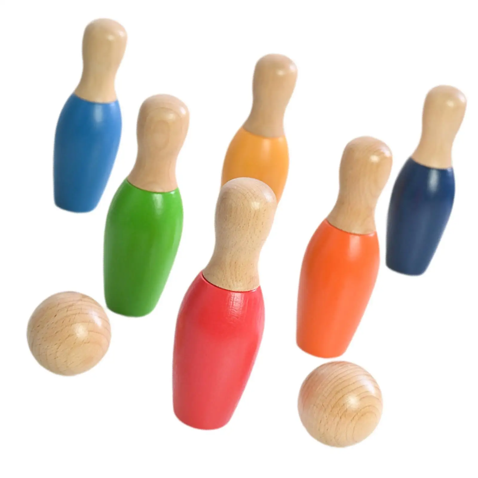 Wooden Bowling Game Props para crianças, Brinquedos para meninos e meninas, Presente De Chão De Aniversário