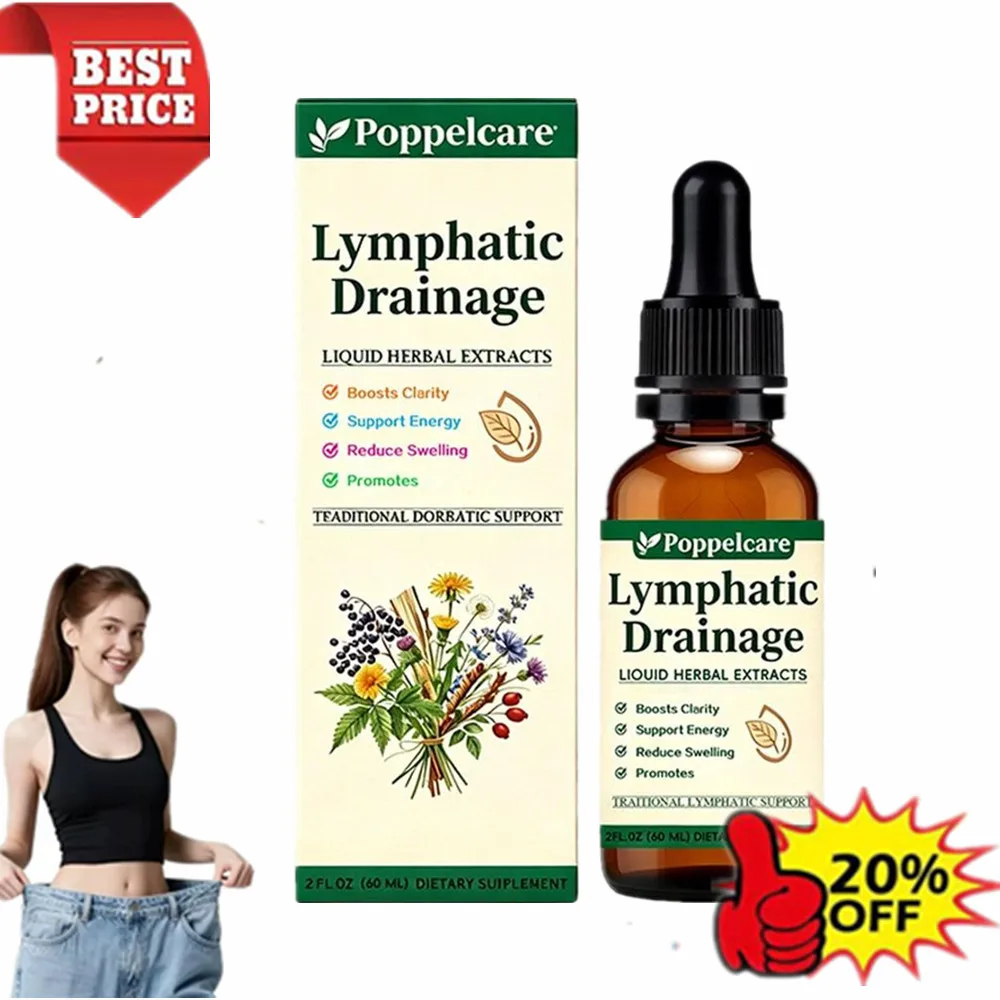 60ml Lymphatic Drainage Herbal Drops Natural Organic Formula Fast Absorb Support Energy Level Minimize Swelling Body Care