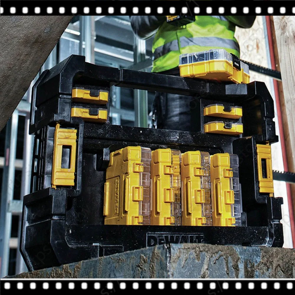 DEWALT 휴대용 플라스틱 보관 도구 케이스 전원 도구 액세서리 상자 스택 가능한 이동식 DT70716-QZ TSTAK