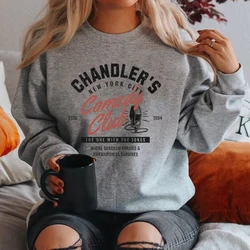 Chandler Friends Sweatshirt Friends TV Show Inspired Crewneck Sweatshirt Vintage Graphic Hoodies Women Long Sleeve Sweatshirts