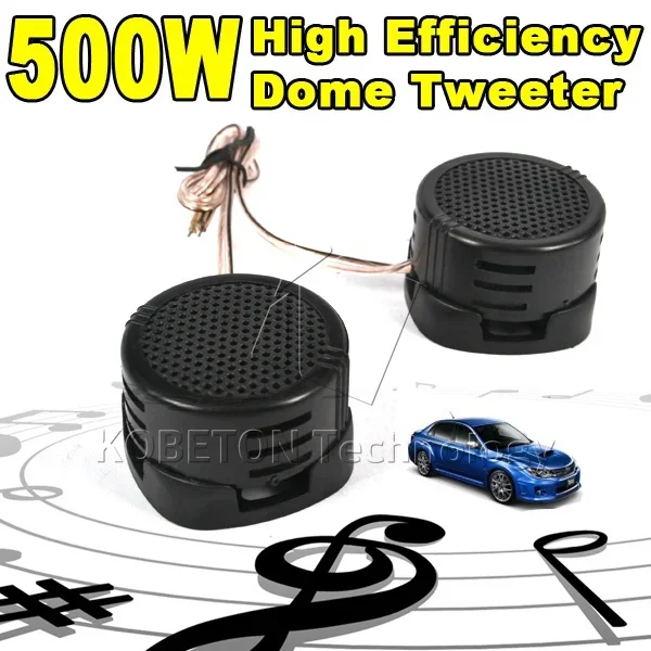 2PCS Car Dome Tweeter Speaker 500W High Efficiency Auto Audio Speaker Music Subwoofer Loudspeaker 12V DC Car Speaker