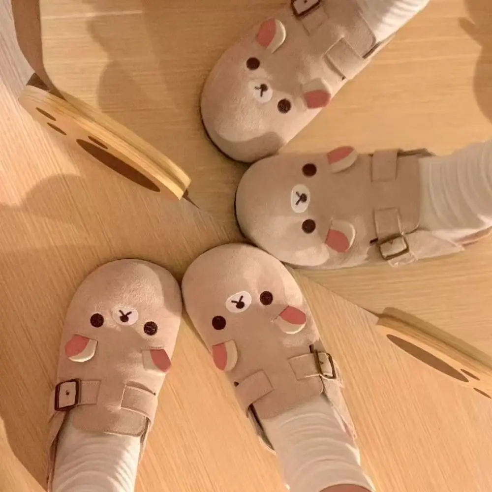 Scarpe da donna Rilakkuma con fondo spesso e durevole, aumento di altezza del fumetto, periferiche anime, pantofole Rilakkuma carine retrò