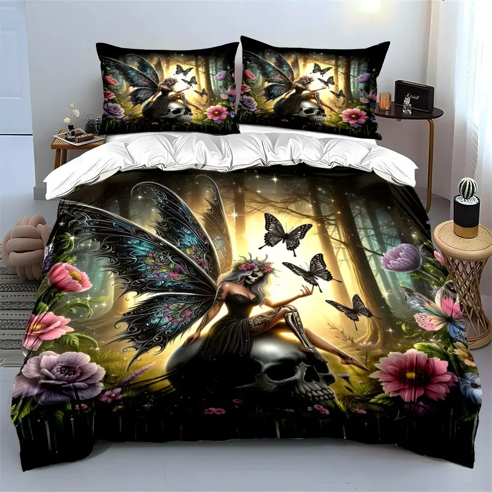 Mystical Fairy Decor Set Soft Comfortable Duvet Cover Bedding Set Included 1*Duvet Cover & 2*Pillowcases, gift