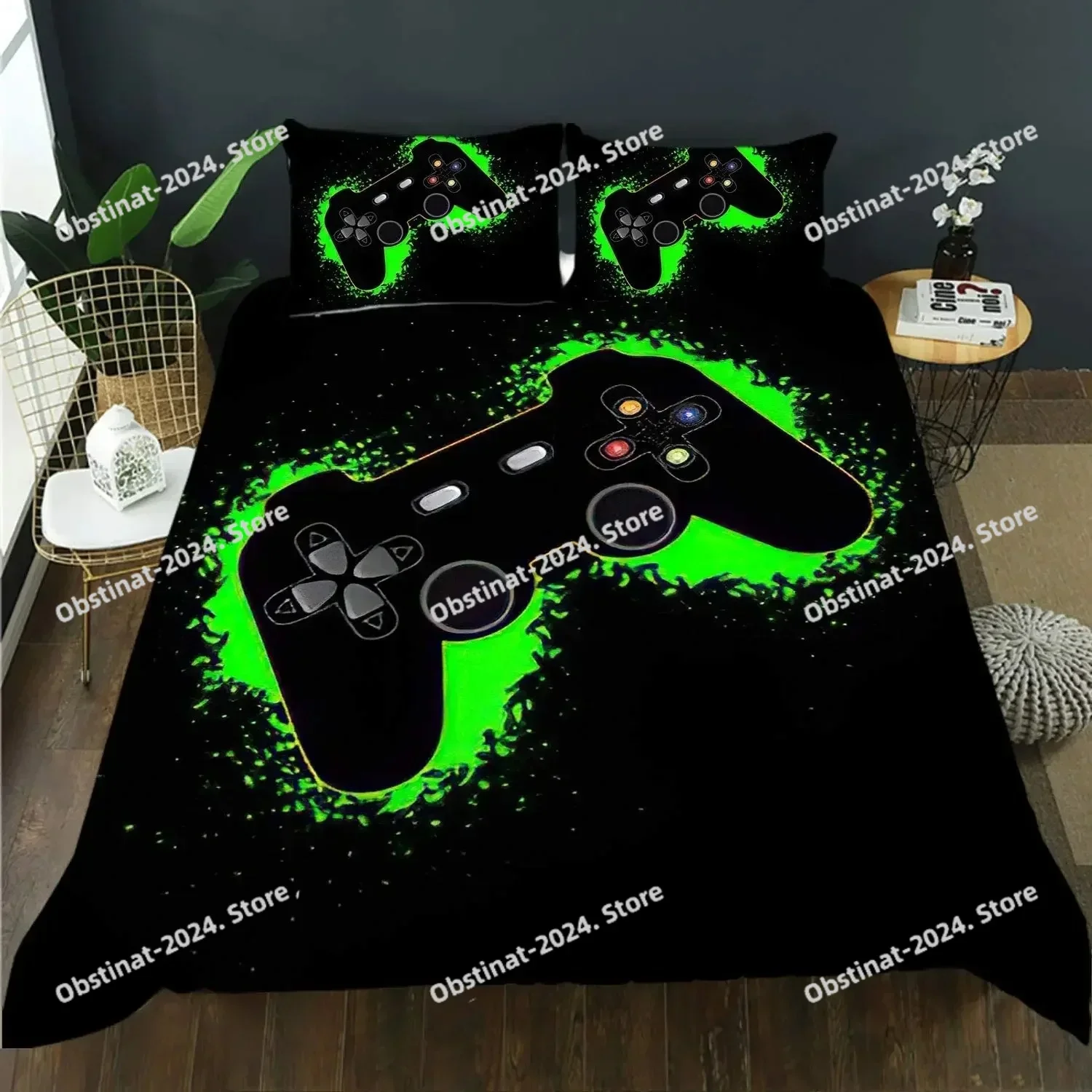 

Game Bedding Set Children Boys Duvet Cover Set Comforter Cover Polyester Quilt Cover Pillowcase Kids Bedding Set Twin Queen King