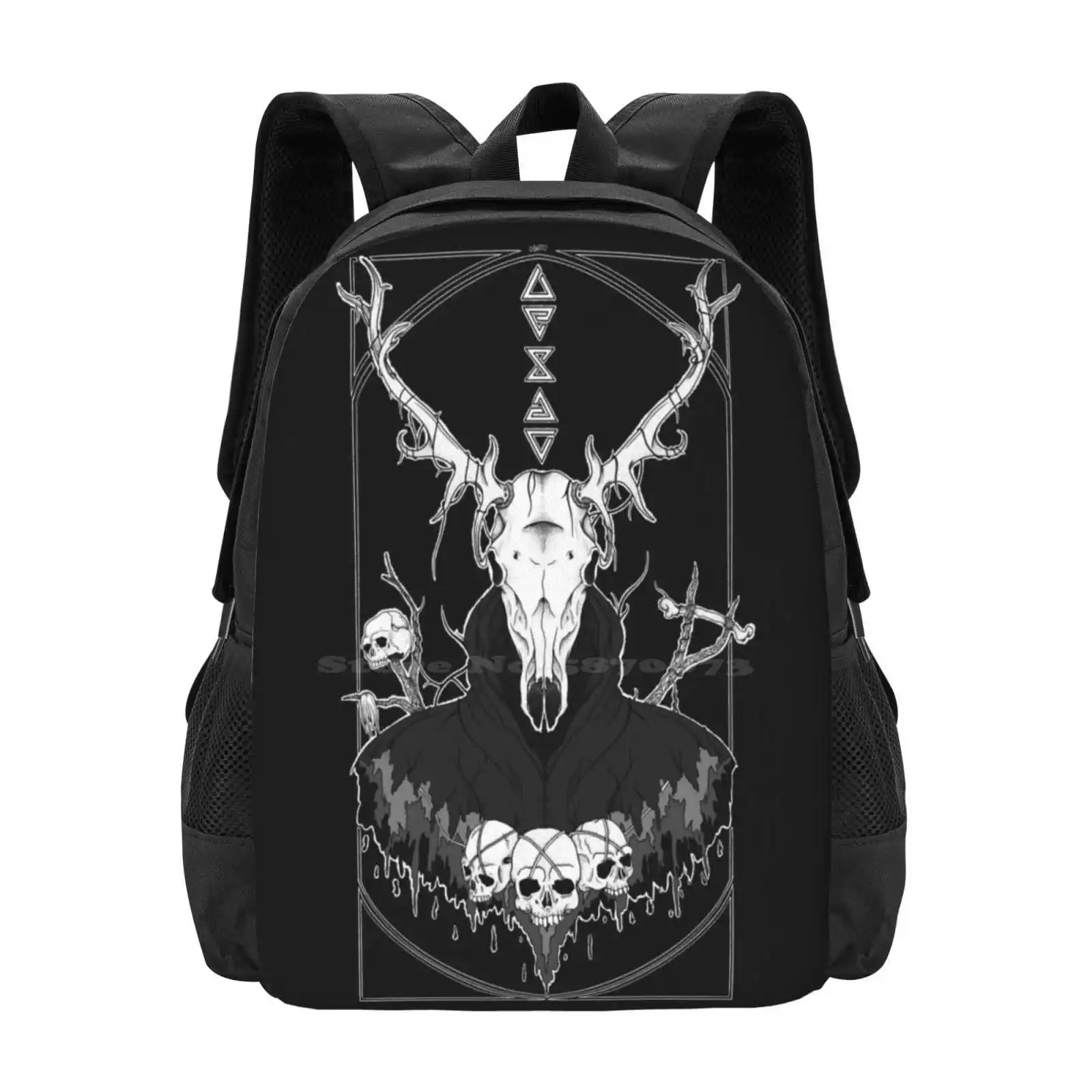 He From The Forest Hot Sale Schoolbag Backpack Fashion Bags Leshy Leshen Witches Magic Runes Forest Monsters Creature Hunter