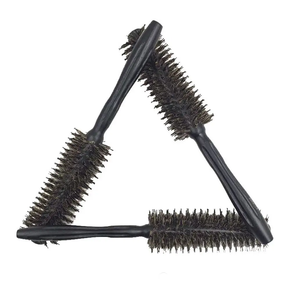 

Black Styling Comb for Curly Hair Professional Bristle Hairdressing Tool Detangling Smooth Scalp Use Travel
