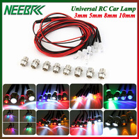 3/5/8/10mm LED Light Kit Headlamp for 1/10 1/8 1/12 RC Car Truck Crawler Drift Headlight Taillight Traxxas MN99 MN90 Wltoys