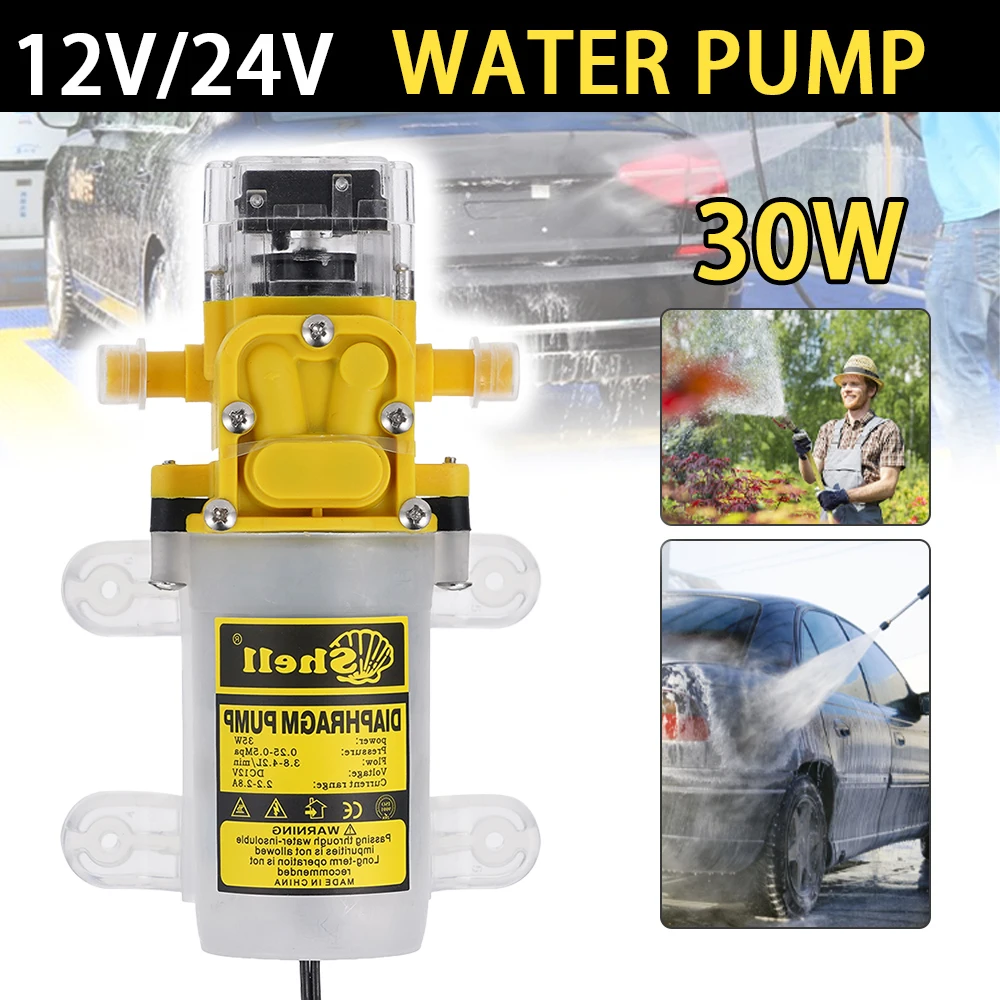 DC12V/24V 30W Agricultural Electric Spray Water Pump Small High-pressure Spraying Pump Self-priming Diaphragm Pump Pesticide