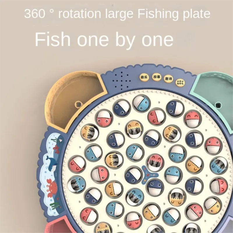 Doki Toy Electric Rotary Multi-function Music Magnetic Fishing Toy Simulate Beach Toy For Children Hot Sale 2024 Dropshipping